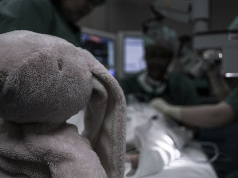 Flauschi war überall dabei, auch im Krankenhaus